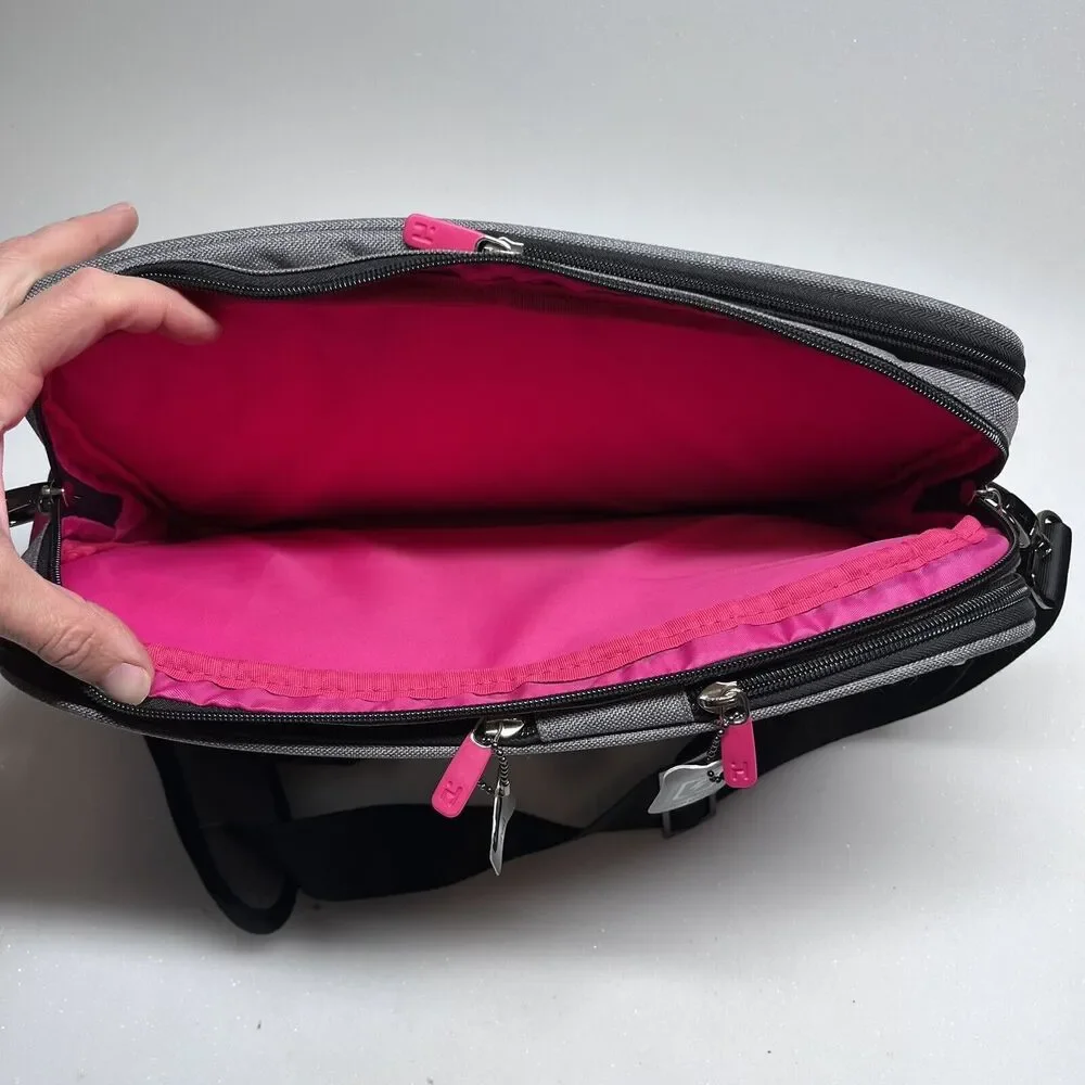 NEW iHome Smart Brief: 13 inch Laptop Bag Briefcase for Mac Heathered Grey iPad